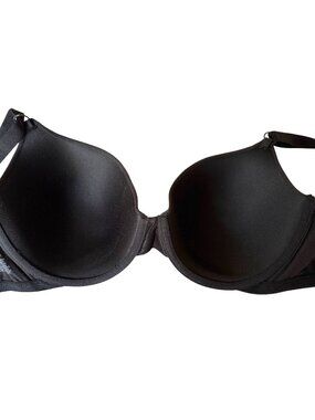 Bra Size 40C Fruit Of The Loom Black & Grey Adjustable Straps & Hook Closure